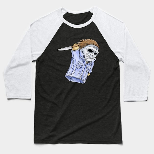 Michael Myers - Horror Hand Puppet Baseball T-Shirt by ScottBokma